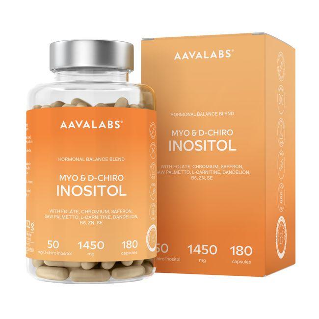Aavalabs Myo Inositol & D-Chiro | Hormonbalance Frauen | 180 Kapseln