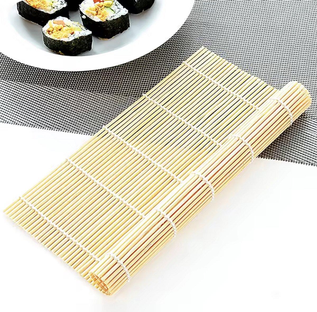 Bambus-Sushi-Matte – Rollmatten für Sushi – Sushi-Matte – Sushi-Rollen – 2 Stück – 24/24 cm – Rollmatte für perfektes Sushi – CHPN 229107