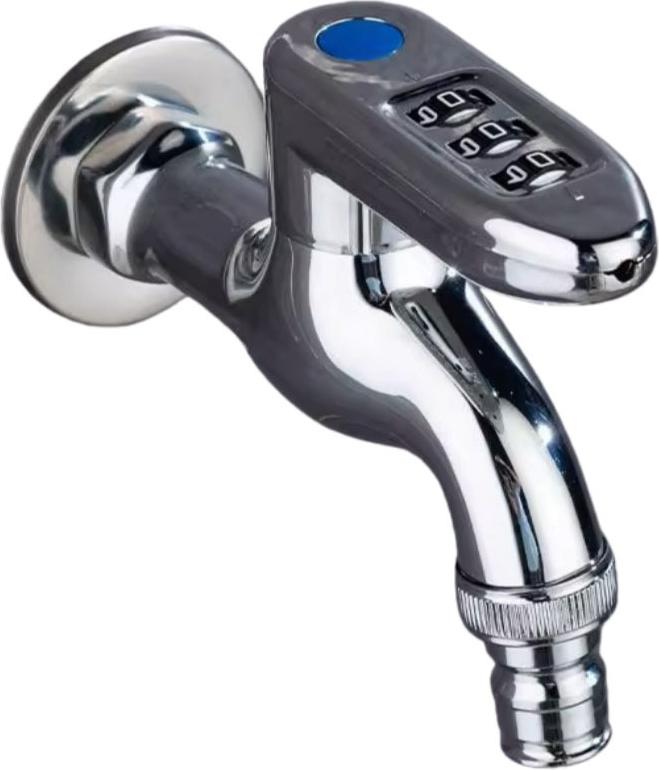 INF Passwortgeschützter Wasserhahn für den Außenbereich - Diebstahlsicherer Gartenhahn aus Zinklegierung 400440