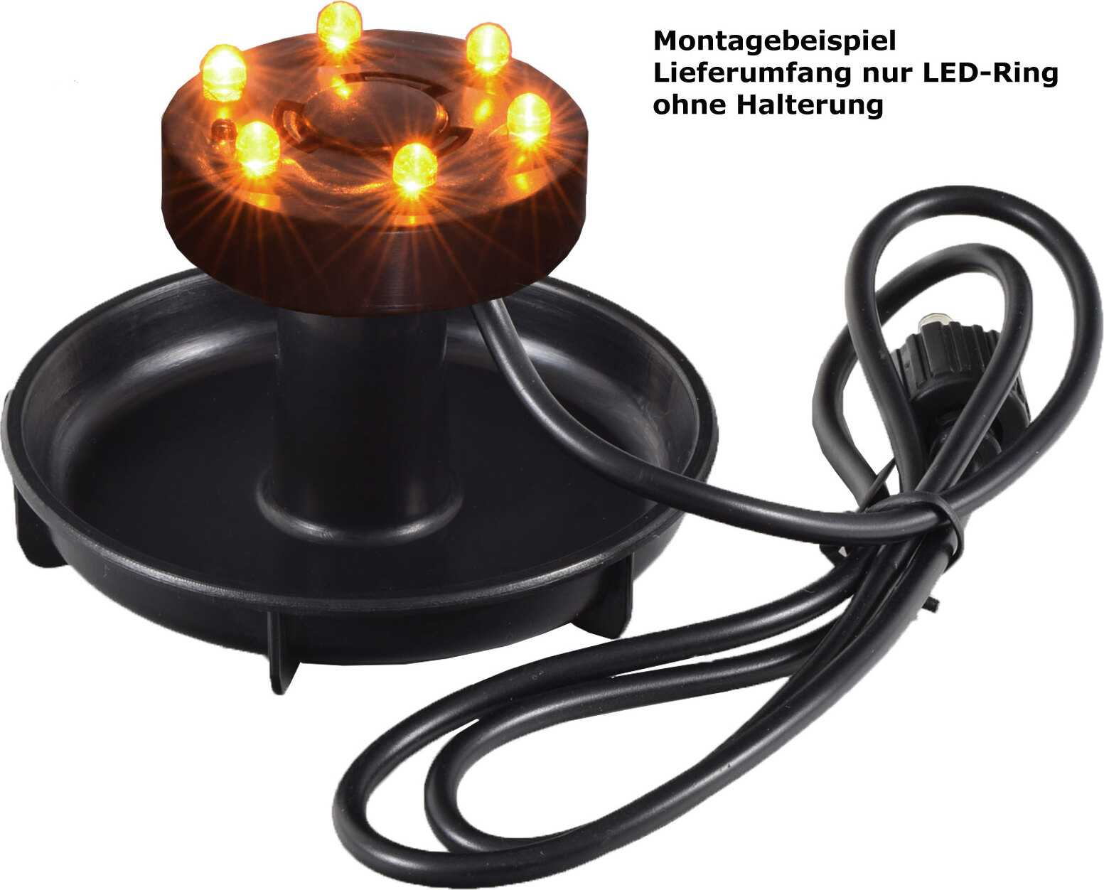 Agora-Tec® 6-fach LED-Ring gelb-orange AT 001 001 022