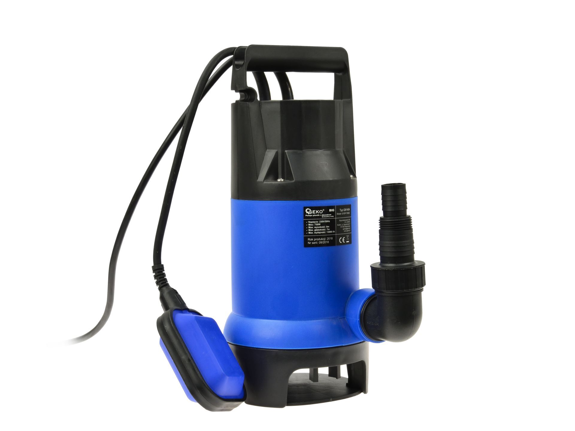 Ponorné kalové čerpadlo s plavákom 750W 12057
