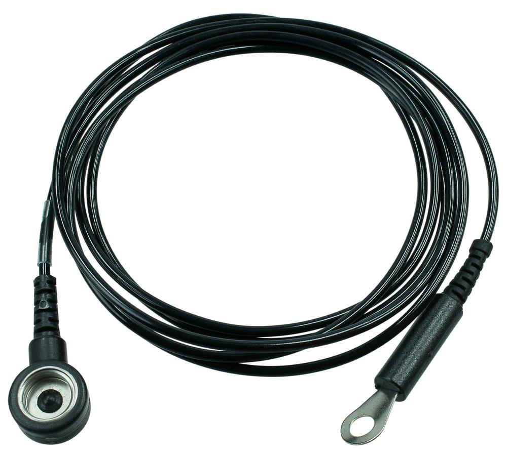 WETEC Erdungsleitung, ESD, 10 mm DK/Öse 4 mm, 1,5 m, 1 MOhm (Erdungspunkt)