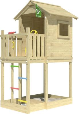 Spielhaus mit Stelzen Jungle Gym 222 x 155 cm Holz