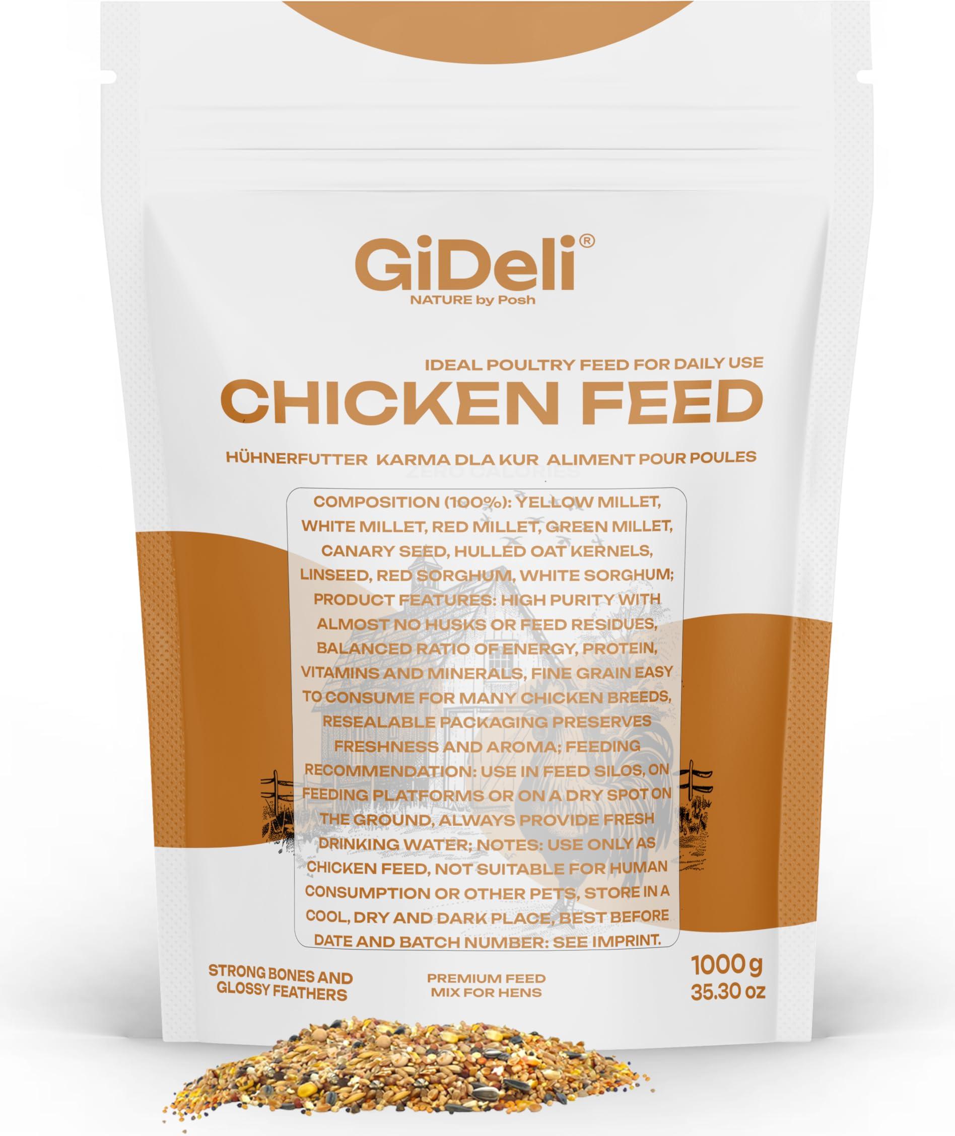 Posh Hühnerfutter 1kg Legemehl Alleinfutter Legeleistung Gentechnikfrei GiDeli