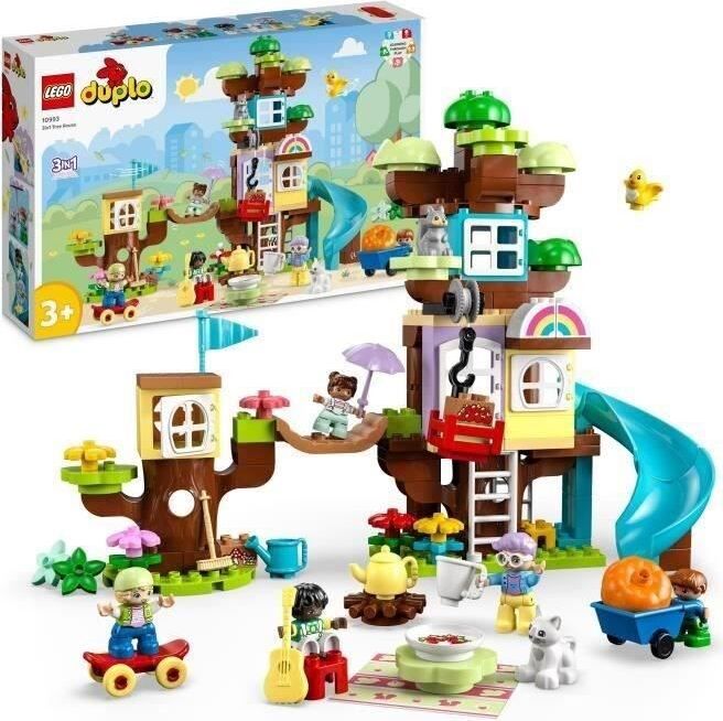 LEGO Duplo 10993 Die Hütte im 3-in-1-Baum, Kinderspielzeug von 3 Jahren mit Ziegeln, mit Ziegeln