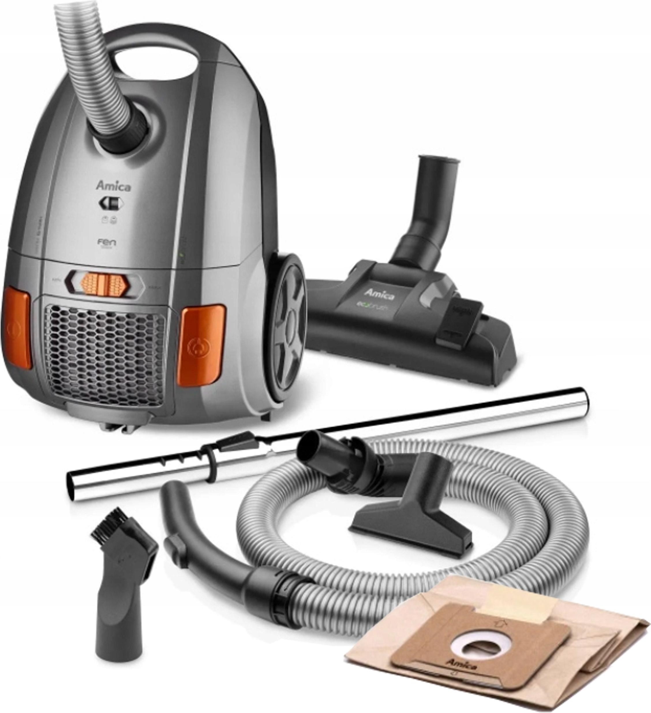 Staubsauger Mit Tasche Amica Vm2061 900W Hepa 3L Bezpečný Motor Mäkké Kolesá