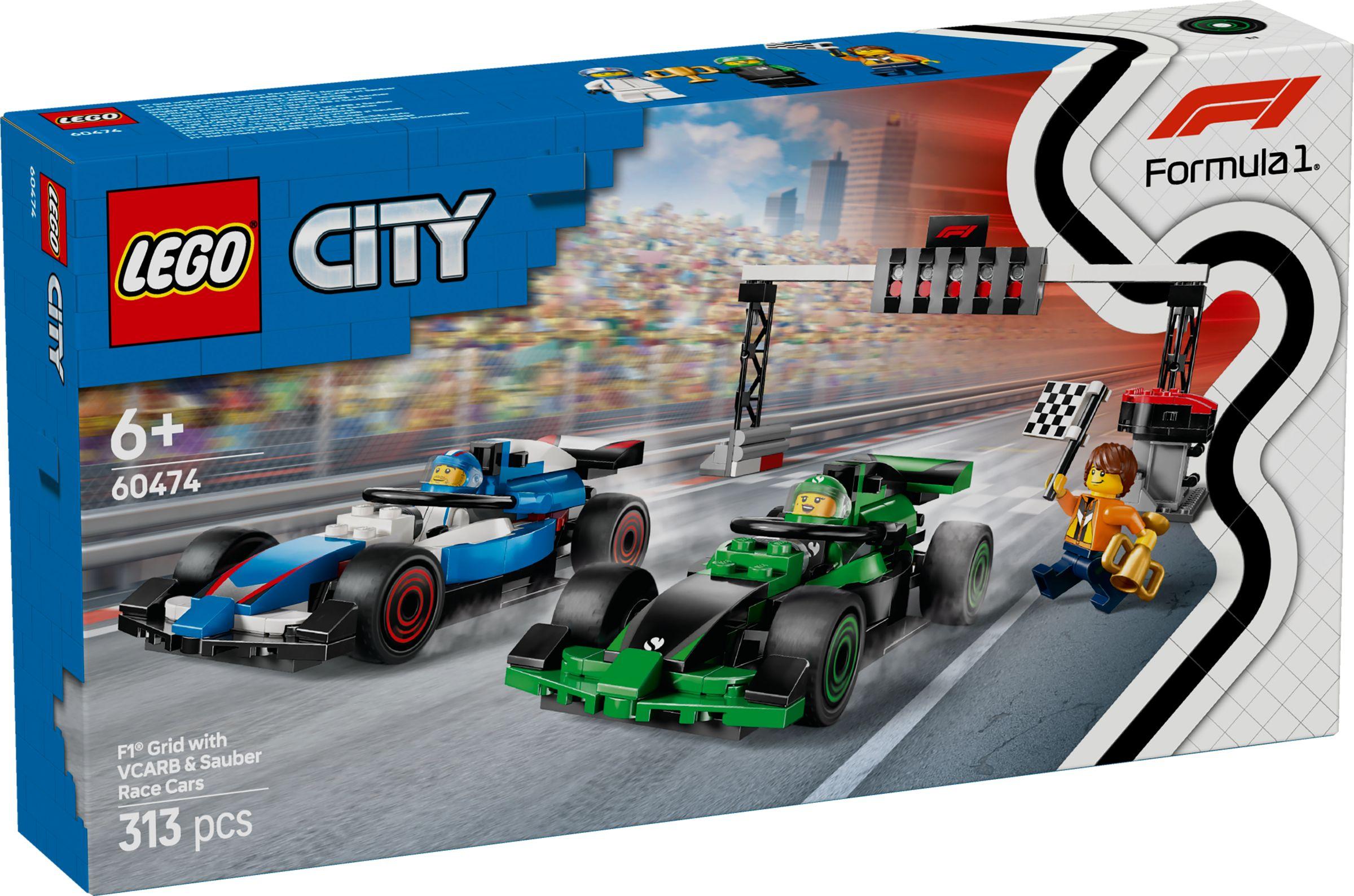 LEGO City F1® Grid s pretekárskymi autami VCARB a Sauber, Stavebnica, 6 rok / roky, Plast, 313 kusov, 490 g