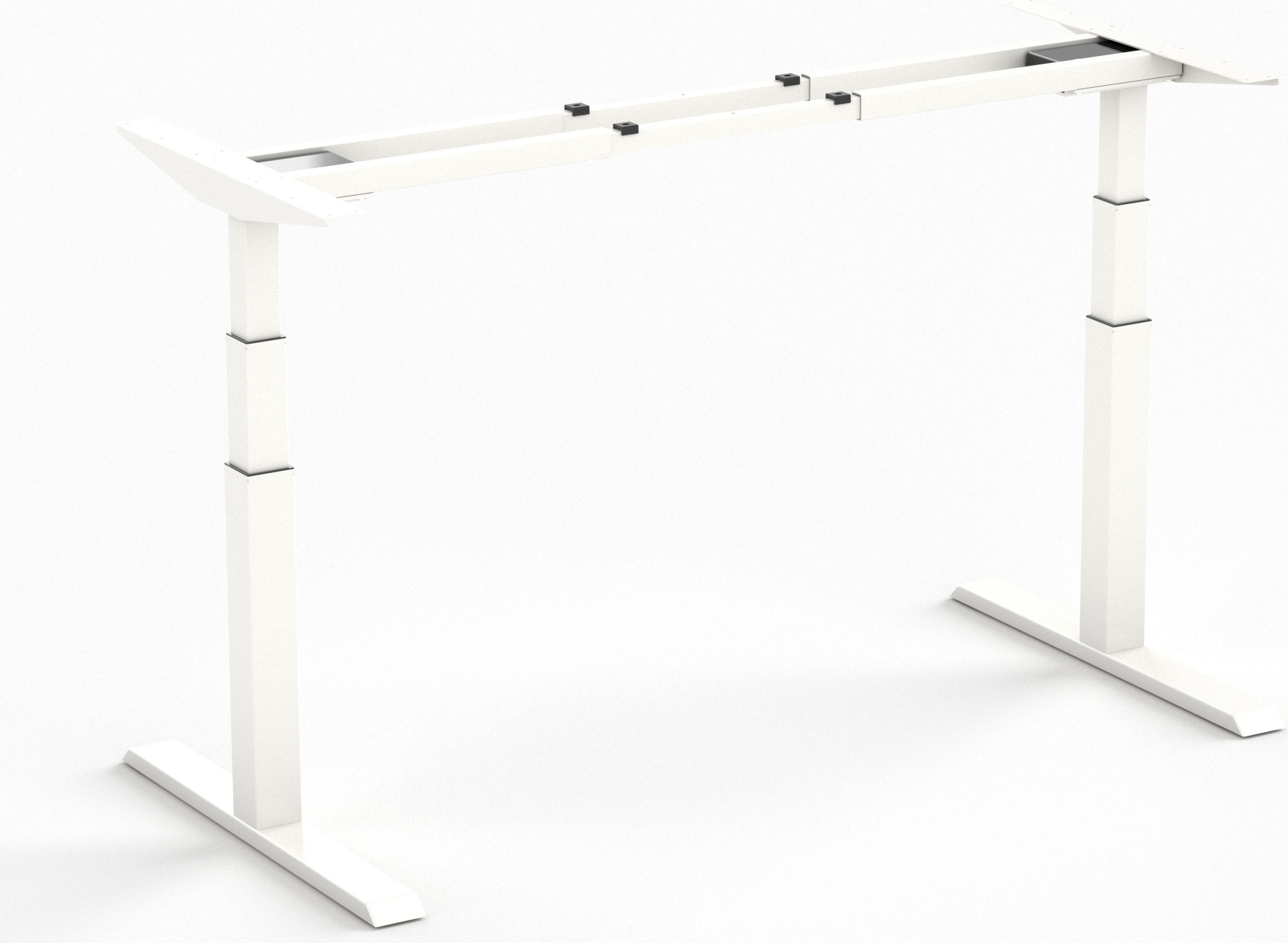 Höhenverstellbarer Schreibtisch - Steelforce 470 - Gestell Weiß - Elektrisch