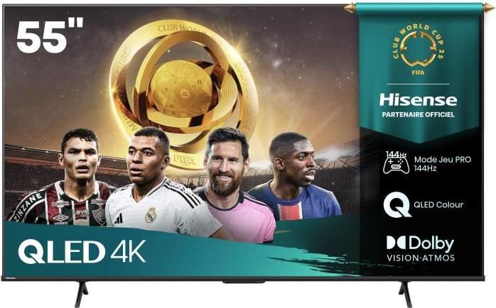 Hisense 55E7Q Pro QLED-Fernseher 55 (139 cm) 4K UHD 3840 x 2160 144 Hz HDR10+ Connected TV 4 x HDMI 2.1 WLAN HIS6942351416212
