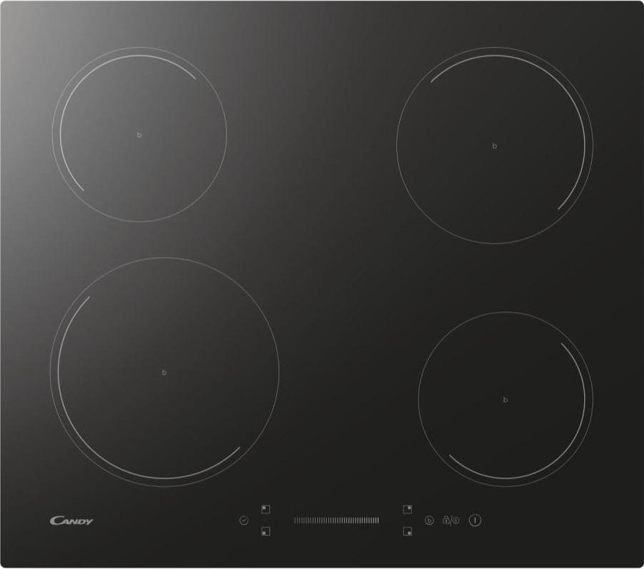 Candy Moderna CI642SCBB, Čierna, Vstavaný, 60 cm, Indukčná varná doska so zónami, Sklokeramická, 4 zone(s)