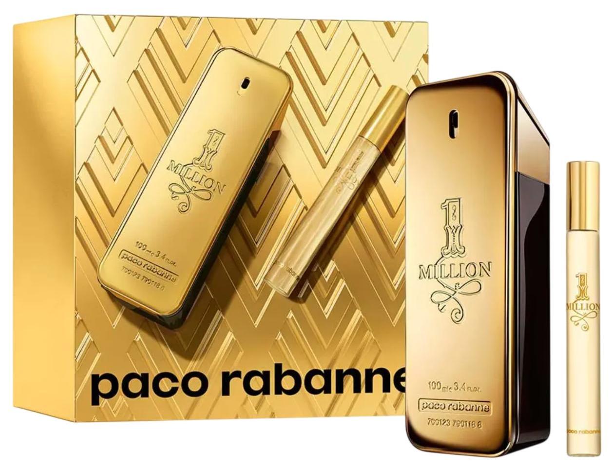 Set Paco Rabanne: 1 Million Eau De Toilette For Men 100 ml + 1 Million Eau De Toilette For Men 10 ml
