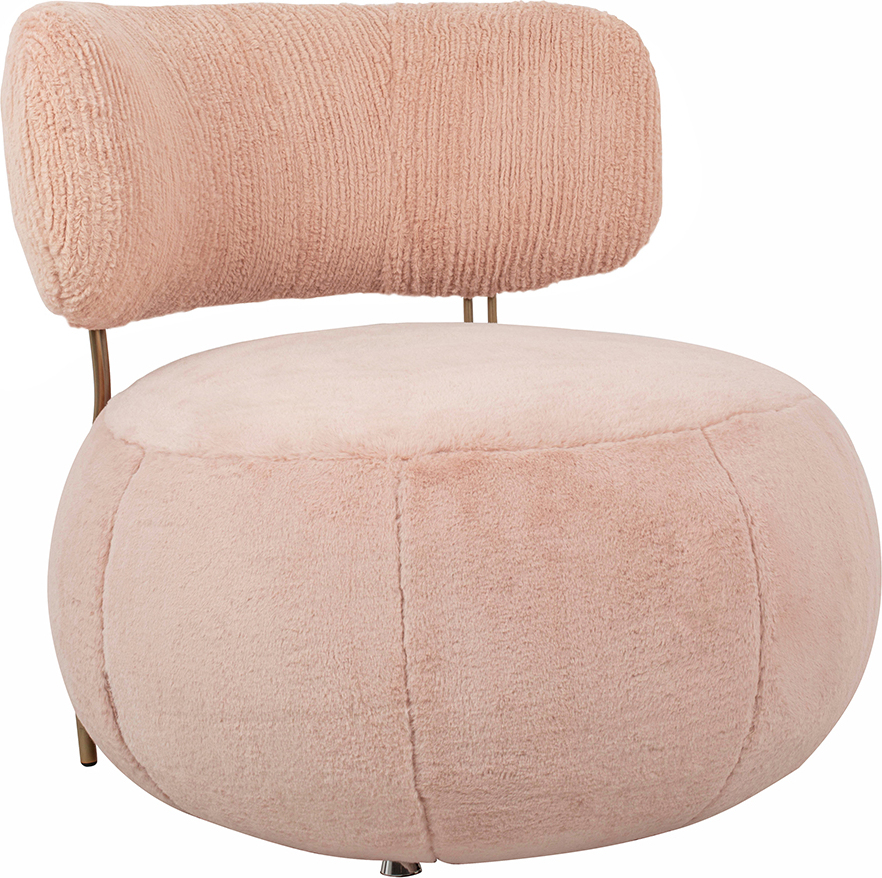 King Home Low Teddy Pink Pink Sessel HE510X-3.PECH.PINK