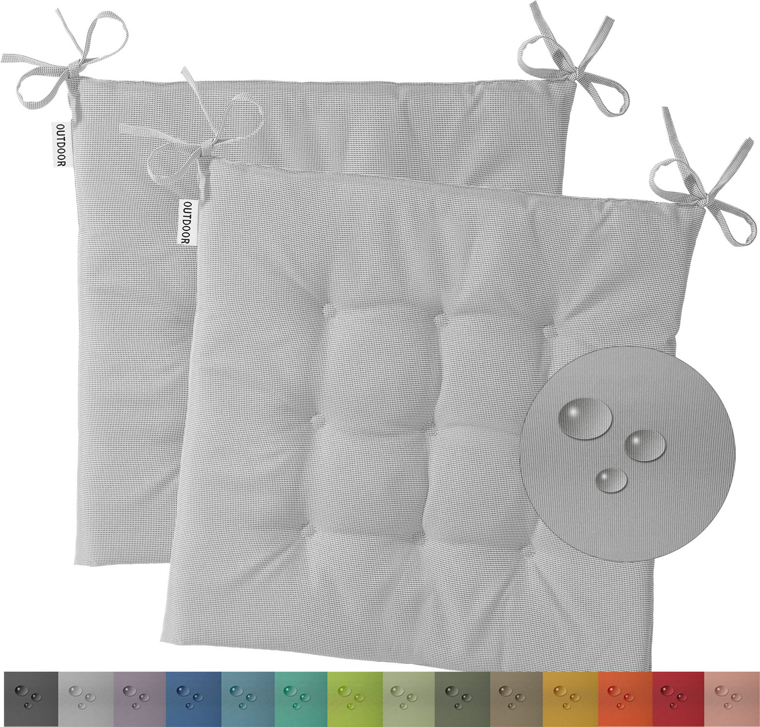 Rückenkissen Stuhl EXQULEG Hochlehner Auflage, Sitzkissen Hochlehner Rückenkissen Mit Bänder Auflagen Gartenstühle Hochlehner - Foto 3