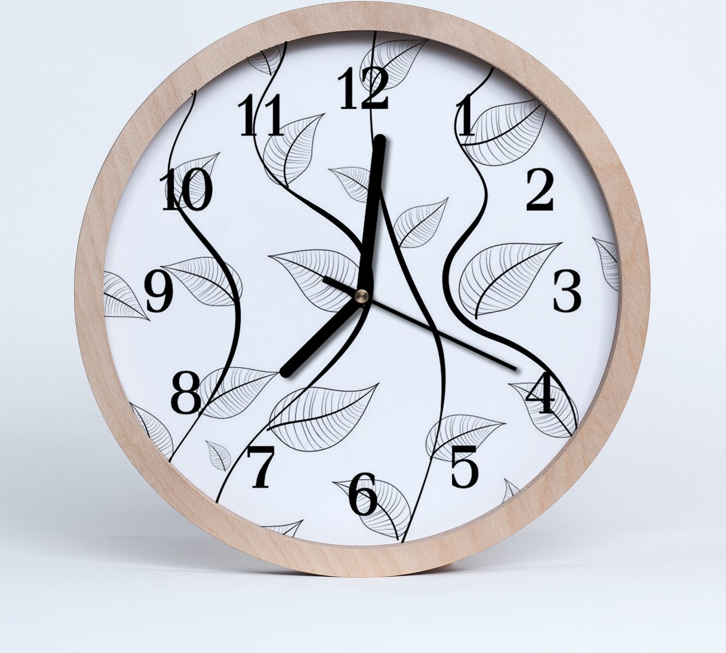 tulup Holzuhr 30fi cm wanduhr - Blätter Kunst Grafiken zdo-30-22454104