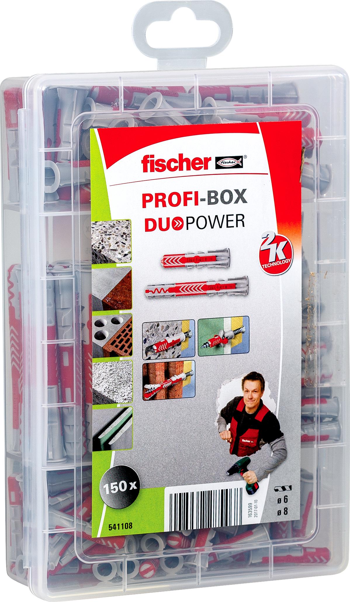 Fischer Dübel Fischer 150-tlg. Dübel-Set PROFI-BOX DUOPOWER Kurz/Lang 437932