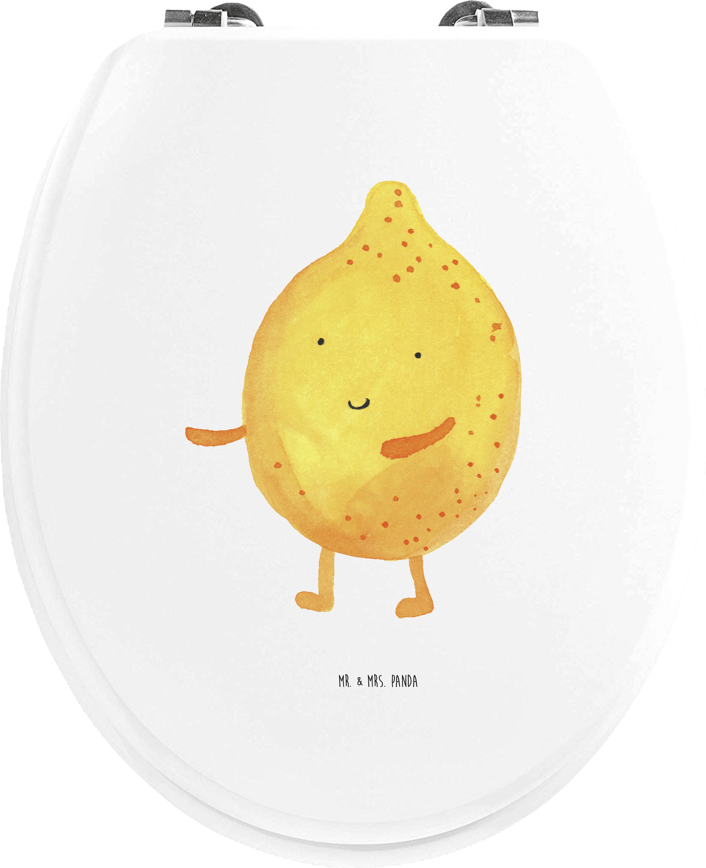 Mr. & Mrs. Panda WC Brille Beste Freunde Zitrone - Weiß - Geschenk, Toilettendeckel, Sitz, Deckel, Gute Laune, WC-Sitz, Fehlende Keywords, klo PD-1150585-STANDARD