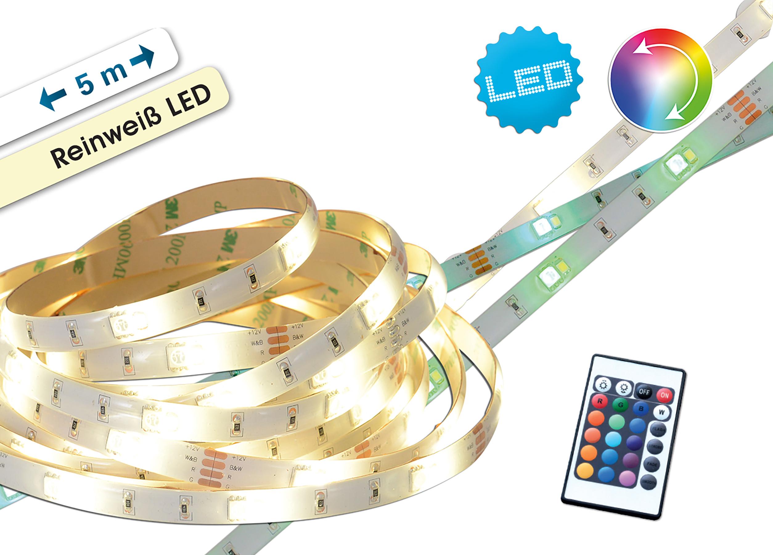 Näve LED Stripe RGB+weiß indoor Stripelight - Kunststoff - warmweiß; 5172161