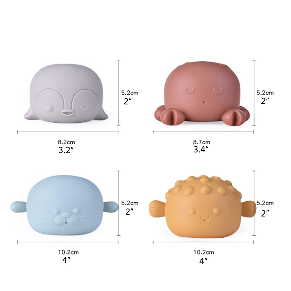 Cocosity Badespielzeug, weiches Stapelspielzeug für Baby, Spritzwasser-Badespielzeug