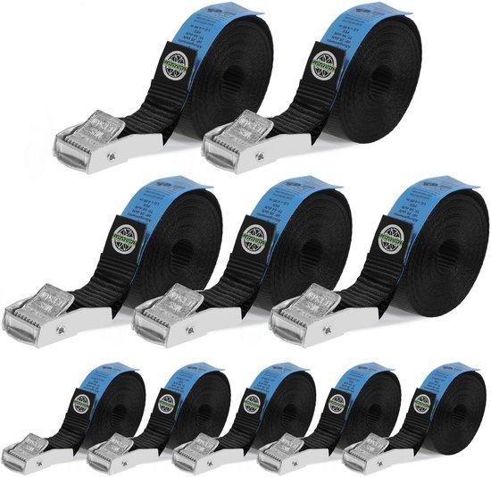 OEM Kleine 10er-Pack 25 mm x 2,5 m starre Klem-Spanbande mit hoher Biegefestigkeit, 500 kg Traglast, 2026