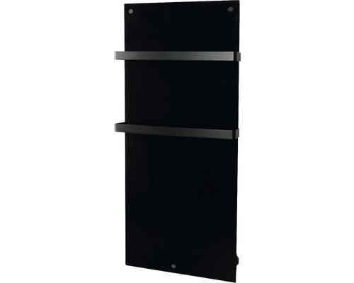 Infrarotheizung EUROM Sani 800 55 x 115 cm schwarz 800 W mit Wi-Fi und 2 Handtuchhalter SANI 800 WIFI/350395
