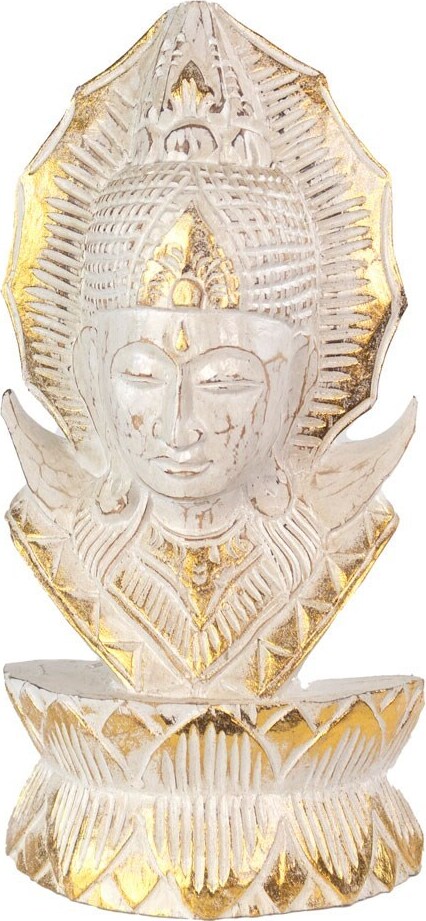Niečo iné - Ornament, bielený, thajský Budha SD4656 (jedna veľkosť) (biela/zlatá)