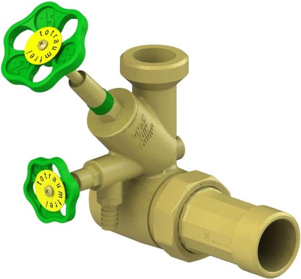 Js Abzweig-T-Ventil,Kfr,Rush.sp. Dn25,Eingang 1 1/2",Ob.a. 1 1/2"