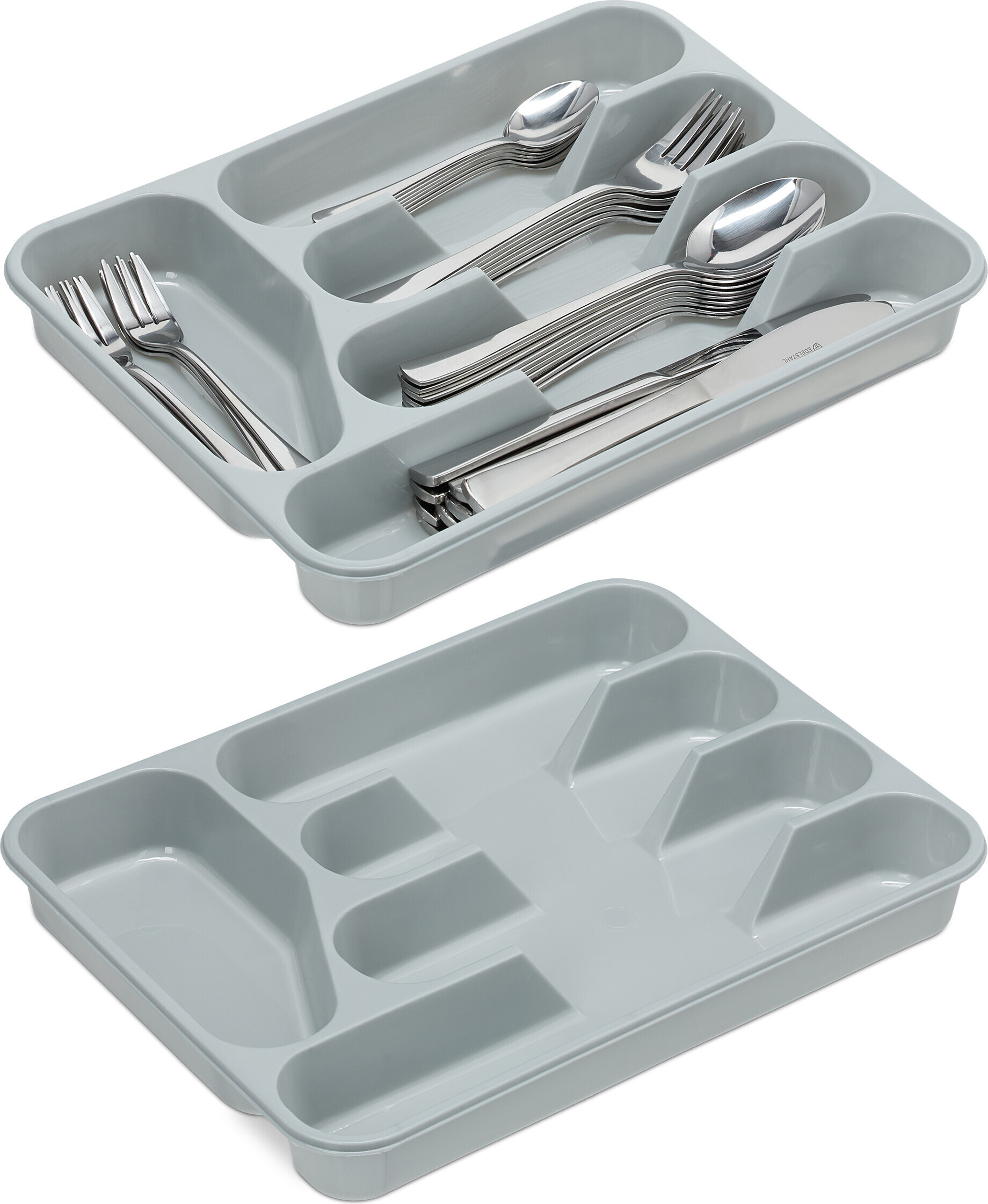 Custodia Per Posate Con Coperchio In PVC Scatola Portaoggetti Pieghevole Per Utensili A 5 Scomparti Scatola Portaoggetti Per Posate Scatola Portaposate Portatile  15 - 3