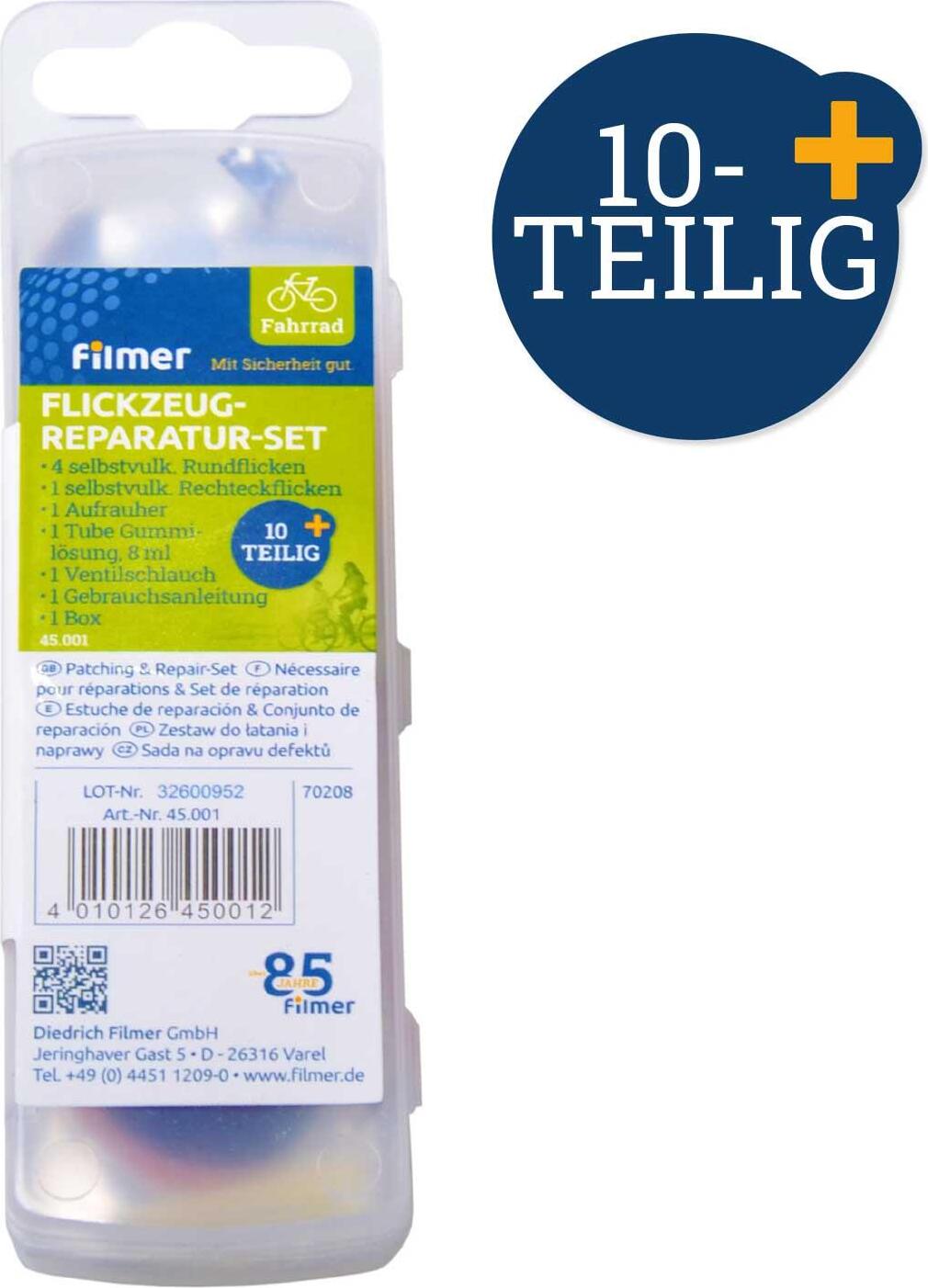 Filmer 45.001 Flickzeug & Reparatur - Set 10-teilig