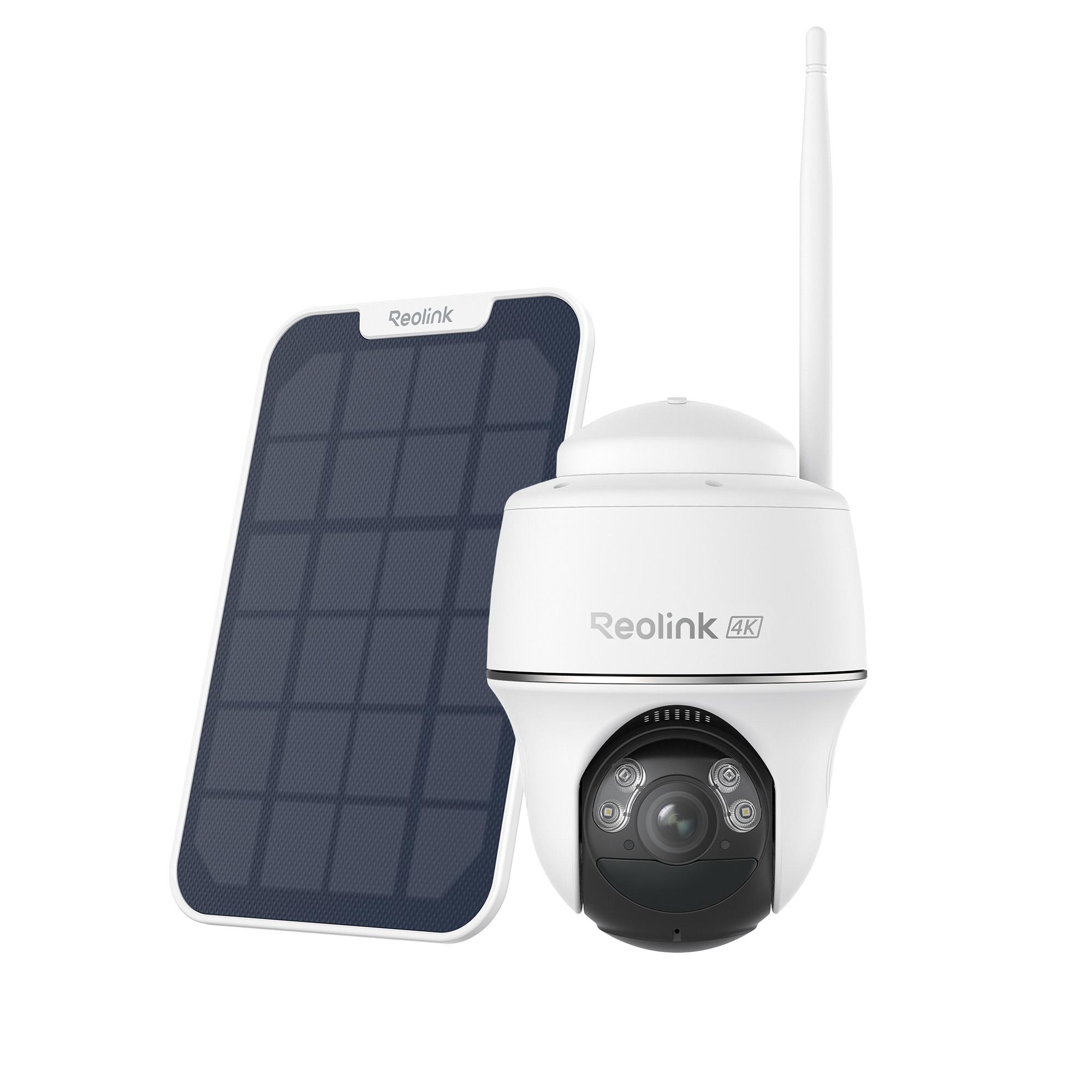 Reolink Argus PT Ultra + solárny panel, vonkajšia bezpečnostná kamera 4K 8MP s batériou, 2,4/5GHz WiFi, otáčanie a naklápanie, farebné nočné videnie, inteligentná detekcia, 2-cestný zvuk