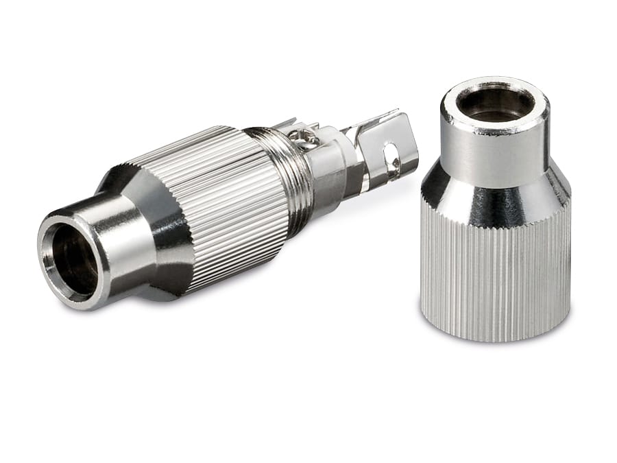 goobay Koaxial Kabelverbinder mit Schraubbefesttigung Metallgehäuse (Bulk) 12418