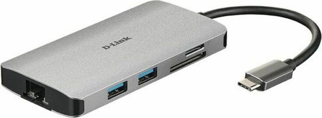 D-Link DUB-M810 USB C Hub Silver 100 W