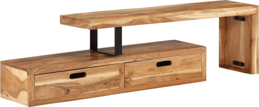 TV-Ständer (118-200) x 30 x 40 cm Massivholz Akazie