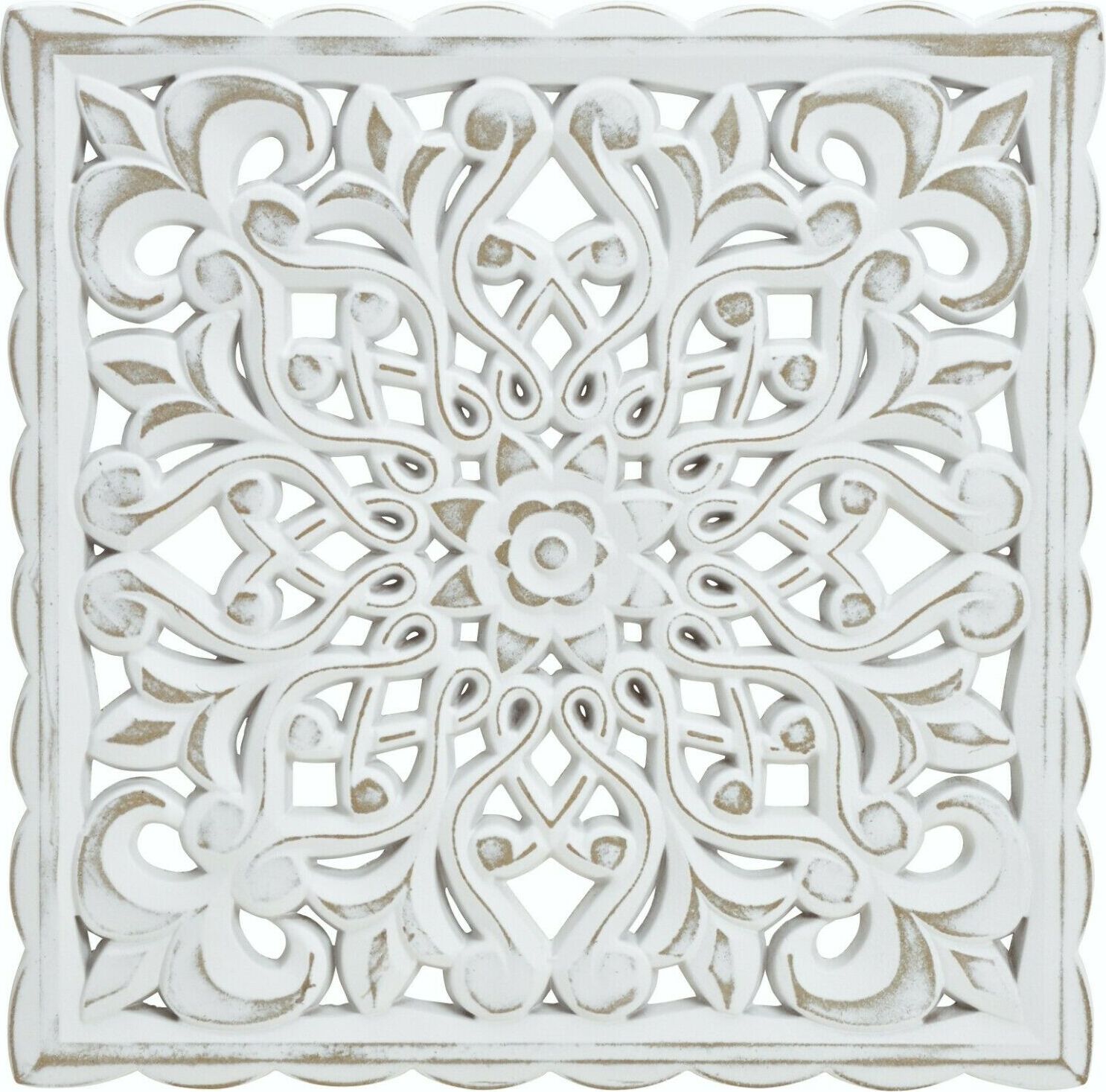 Wandornament Holz Wei 38x38 Cm Shabby Landhaus Modell 2 wandornament-holz-wei-38x38-cm-shabby-landhaus-modell-2