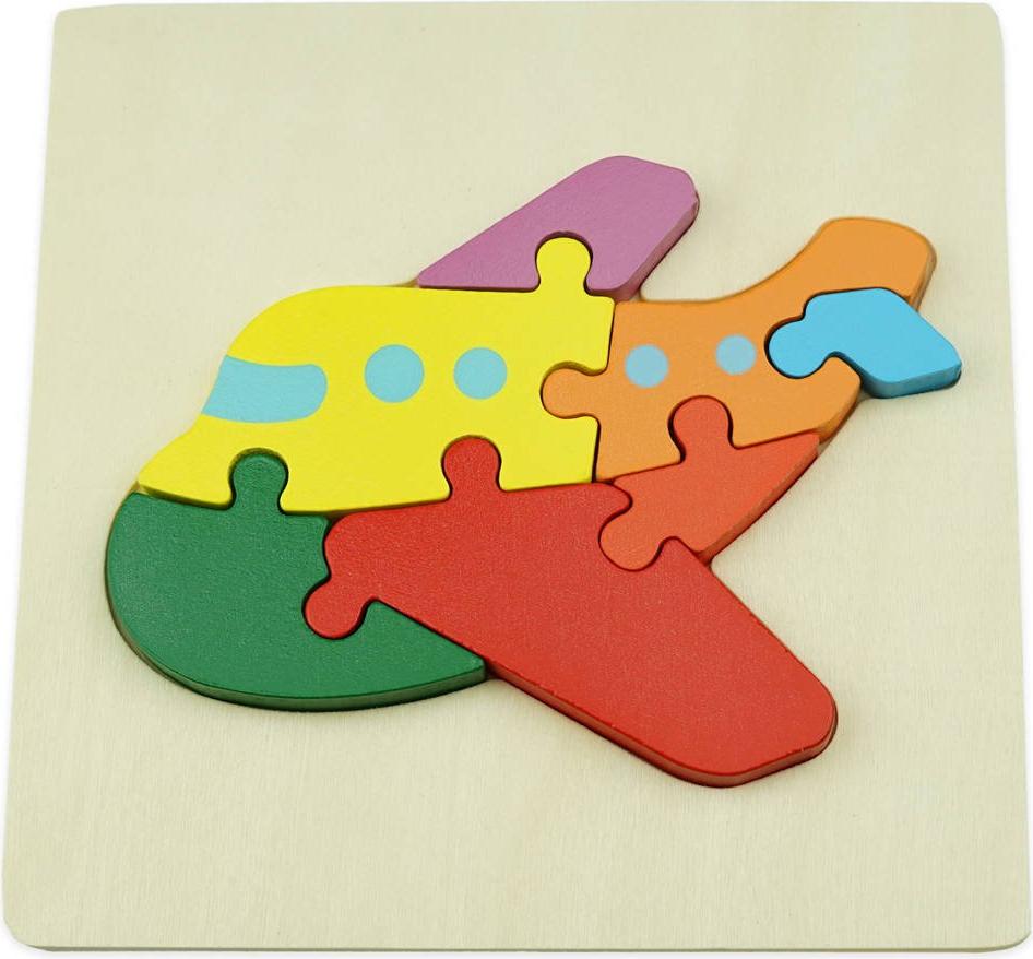 KinderSafe Holzpuzzle bunt Holzpuzzle Flugzeug
