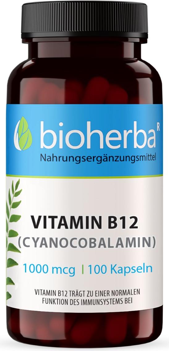 Bioherba Reichenbach GmbH OOD Vitamin B12 (Cyanocobalamin) 1000 mcg 100 Kapseln PZN 19967644 BH0788