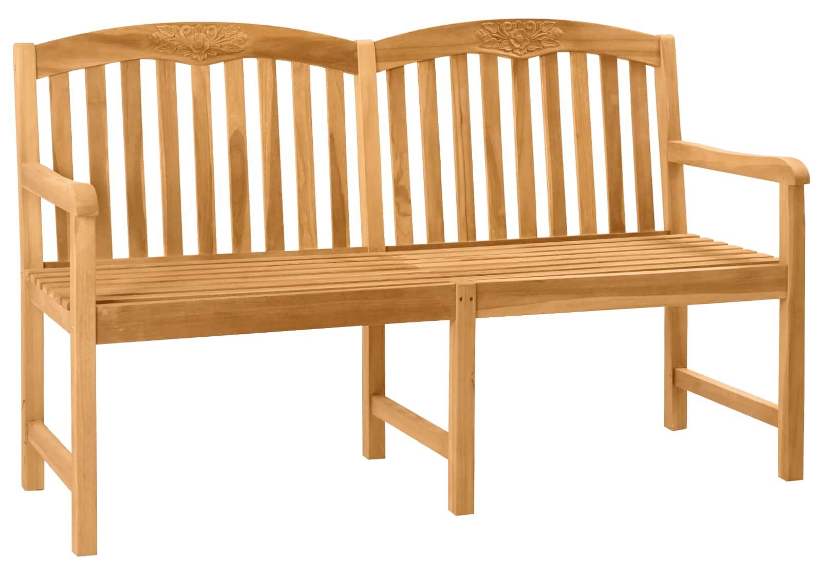 Handgefertigte Rosenbank Natur 179,5 x 61 x 90 cm