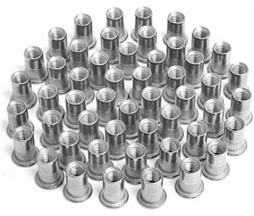 Fokelyi 100 Stück, geschliffen für M4, M5, M6, M8, geschliffene Nieteneinsätze, geschliffen für geschliffenes Edelstahl, verwendet für die handwerkliche Reparatur von Möbeldekorationen KAU-ED-LYS-PH-20260312-70