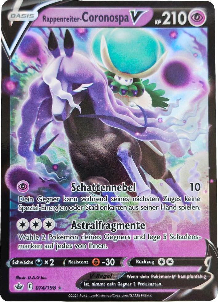 The Pokemon Company Pokemon Karte Rappenreiter-Coronospa V 074/198 Ultra Rare POK-DE-E074/198