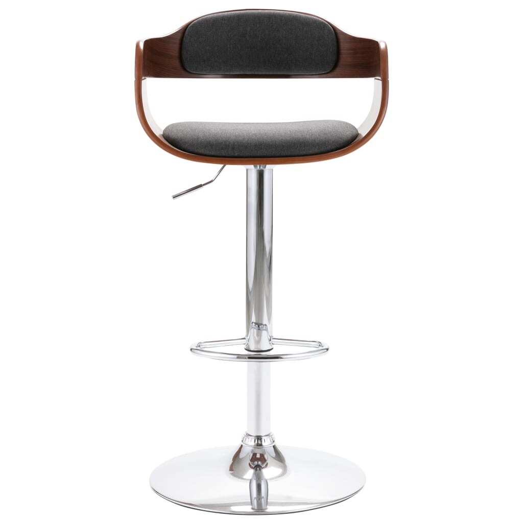 vidaXL Barhocker Sperrholz und Grauer Stoff 287406