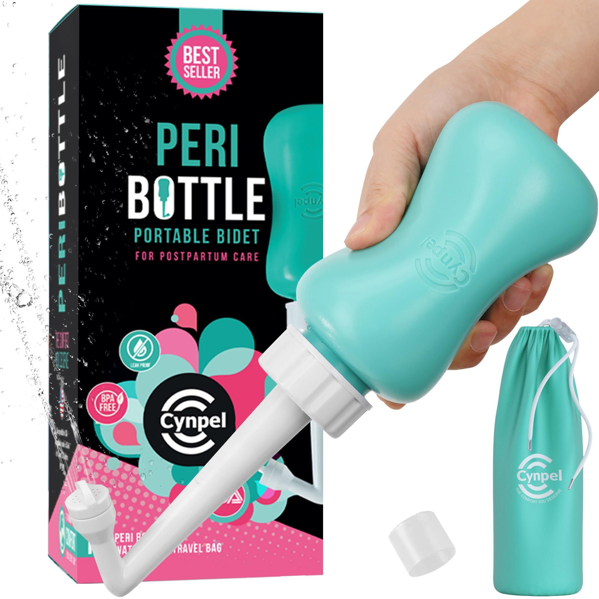 Cynpel Po Dusche Wochenbett - Mobiles Bidet Podusche für Frau - 350ml Hand Intimdusche - Für Kliniktasche Geburt - Po Dusche Toilette - Analdusche G8-109L-J78C