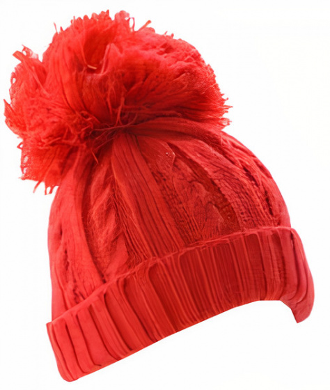 Soft Touch babymütze PomPom junior Acryl rot mt 1-2 Jahre