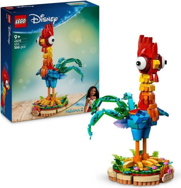 LEGO Disney Vaiana Heihei Stavebná hračka, 566 dielov, od 9 rokov, pohyblivý kohút na stavanie, dekoratívny displej