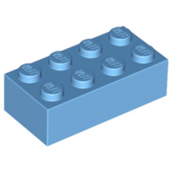 Lego® 2x4 Stein 3001 - 50 Stück Mittleres Blau 3001-50-Mittleres Blau