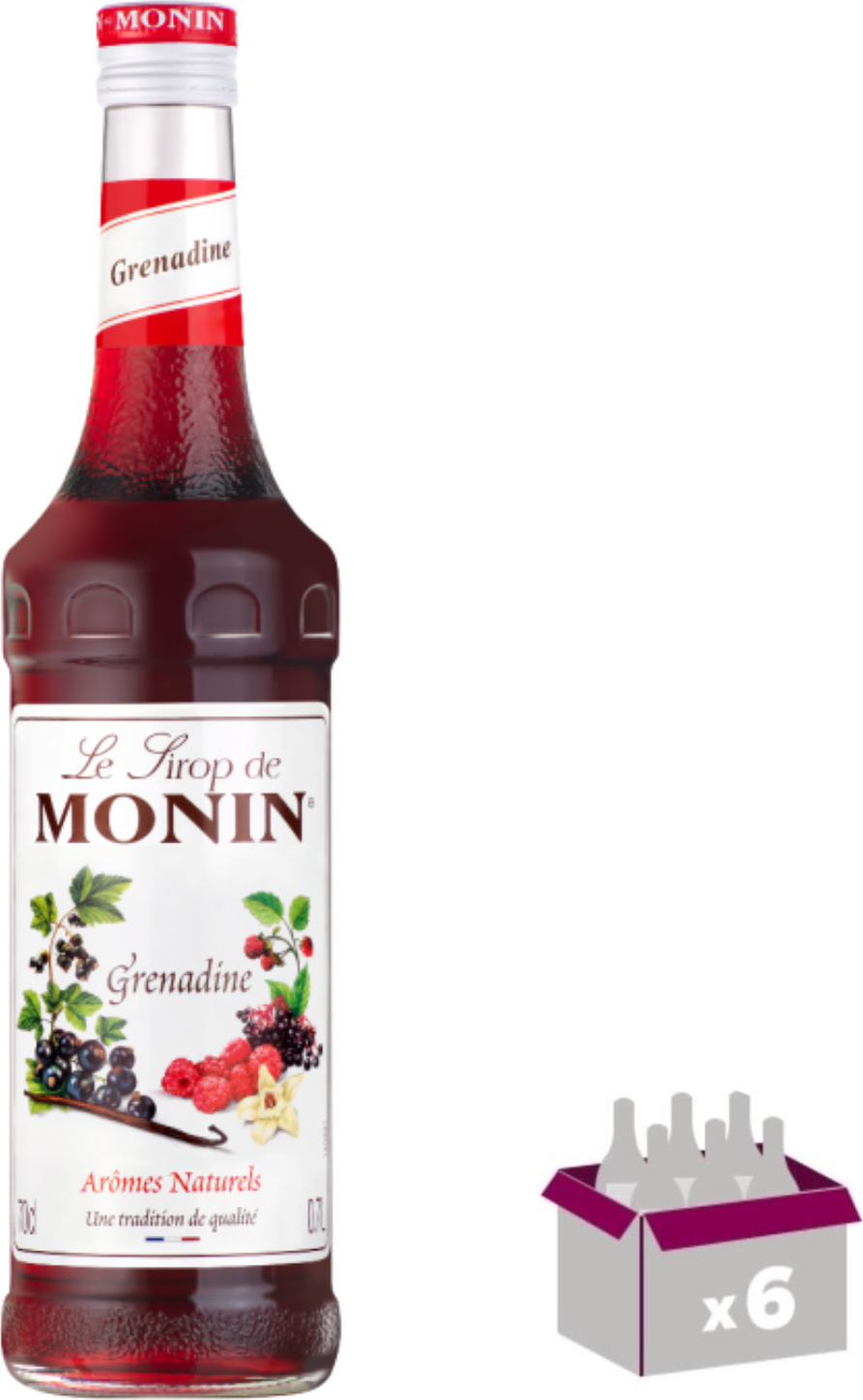 Lot de 6 Sirop Monin - Grenadine - 1L