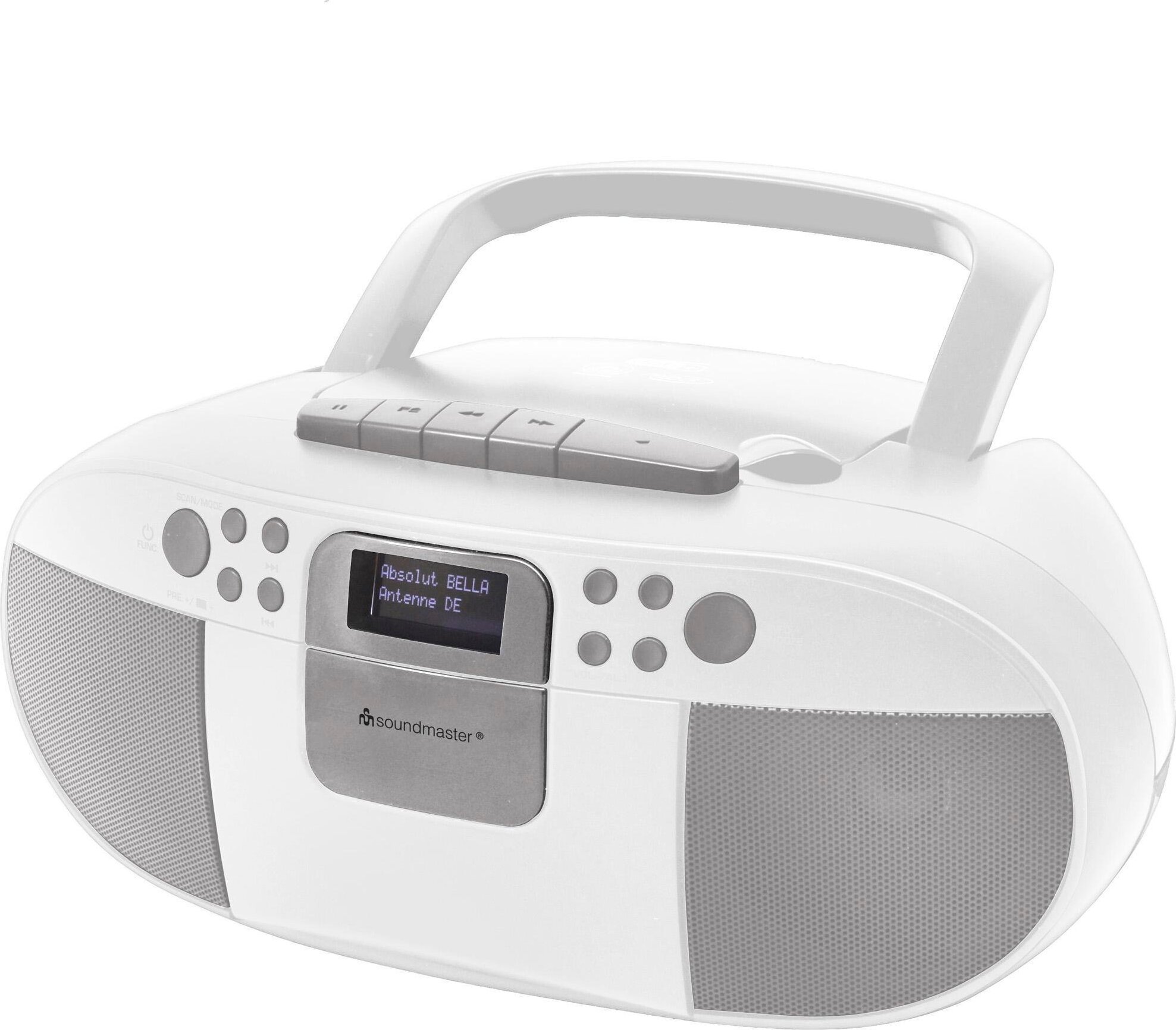 Soundmaster SCD7800WE Tragbares Stereosystem Analog & Digital 3 W DAB+, FM Weiß Playback MP3 12133024908