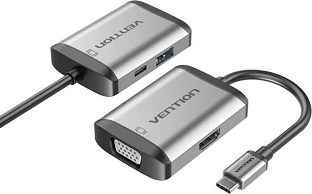 Vention TFAHB, 2.0, USB Typ-C, HDMI-Ausgang, VGA-Ausgang (D-Sub)