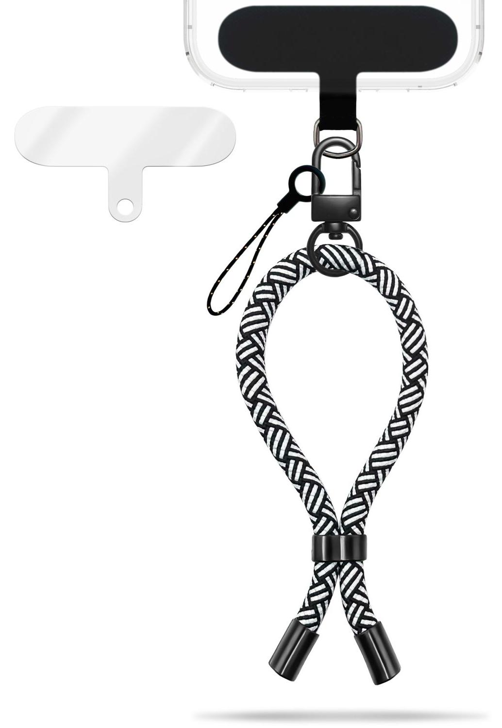 Wristy Edition - univerzálna retiazka na mobilný telefón - remienok na zápästie s kovovou karabínkou - Zebra Vibes