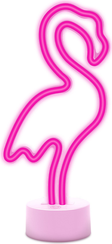 Forever Light Neon mit LED-Standfuß FLAMINGO rosa USB-C11