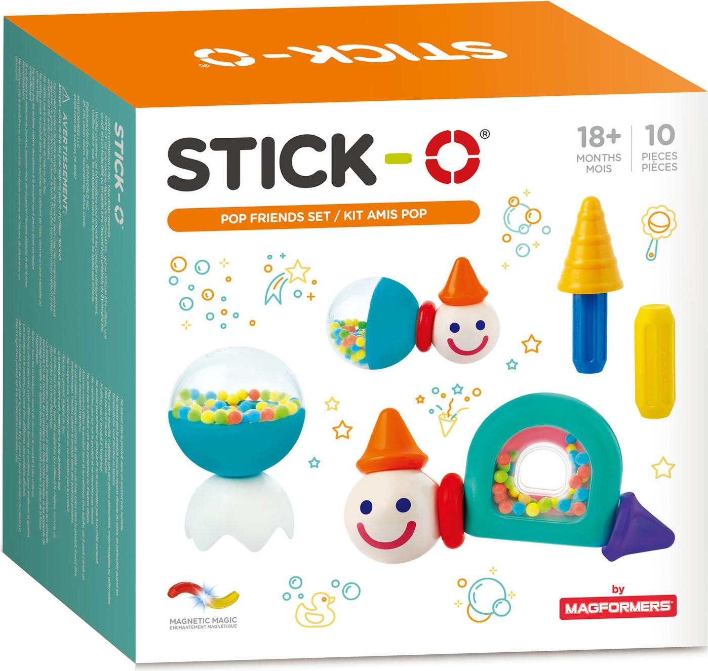Stick-O Magnetisches Spielzeug Pop Friends Set - 10 Teile - Baby Bausteine 1250366