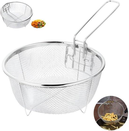 OEM Frittierkorb - Frittierkorb mit Griff - Frittierkorb mit Klappgriff - Frittierkorb aus Edelstahl - Frittierkorb für Fritten - Frittierkorb mit Handgriff - Frittierkorb für Frittierpans - Edelstahl - Frittierkorb für Fritten und Gemüse 2026